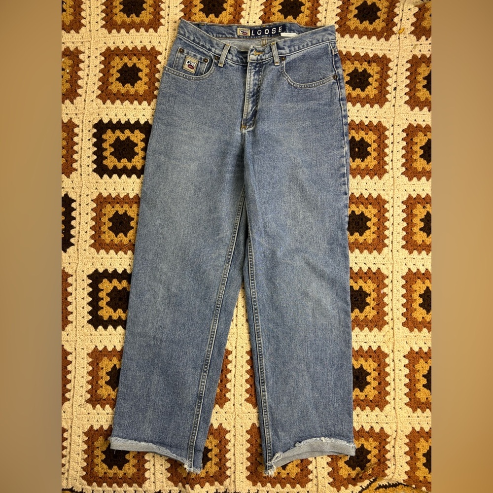 Y2K Cruel Girl Loose Blue Denim Jeans Size 11 Long